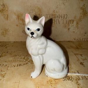 White bone China  Cat Figurine